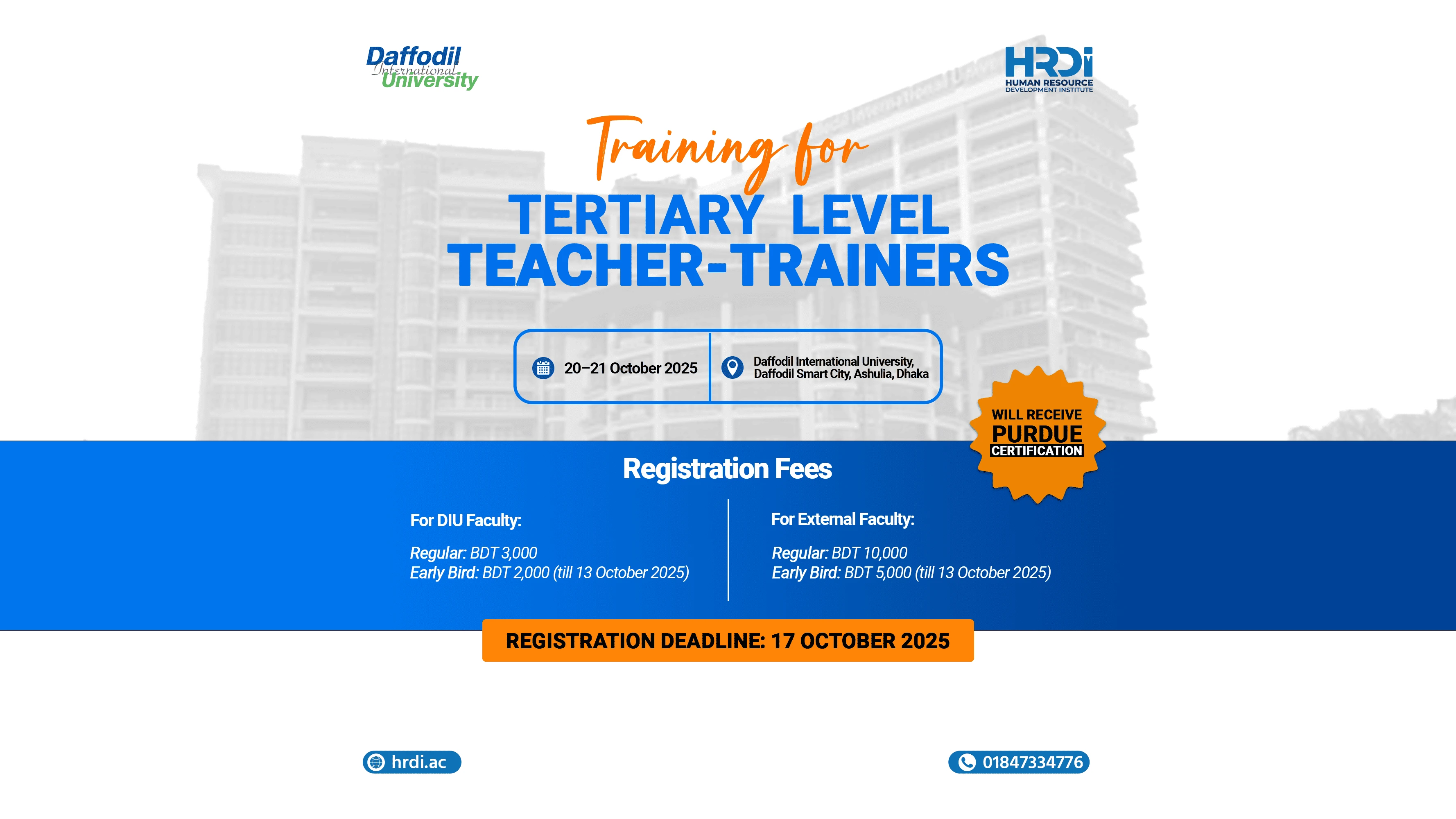 “Training for Tertiary Level Trainers"-2025